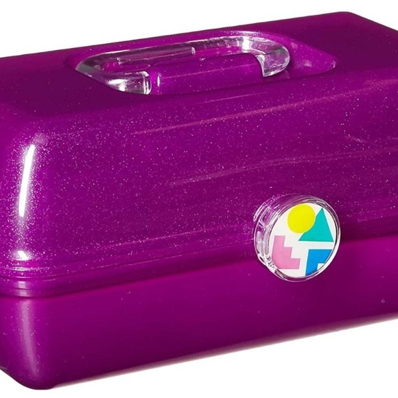 Caboodles Purple Sparkle On-The-go Girl Cosmetic Organizer Make-up Travel Case - Picture 1 of 4